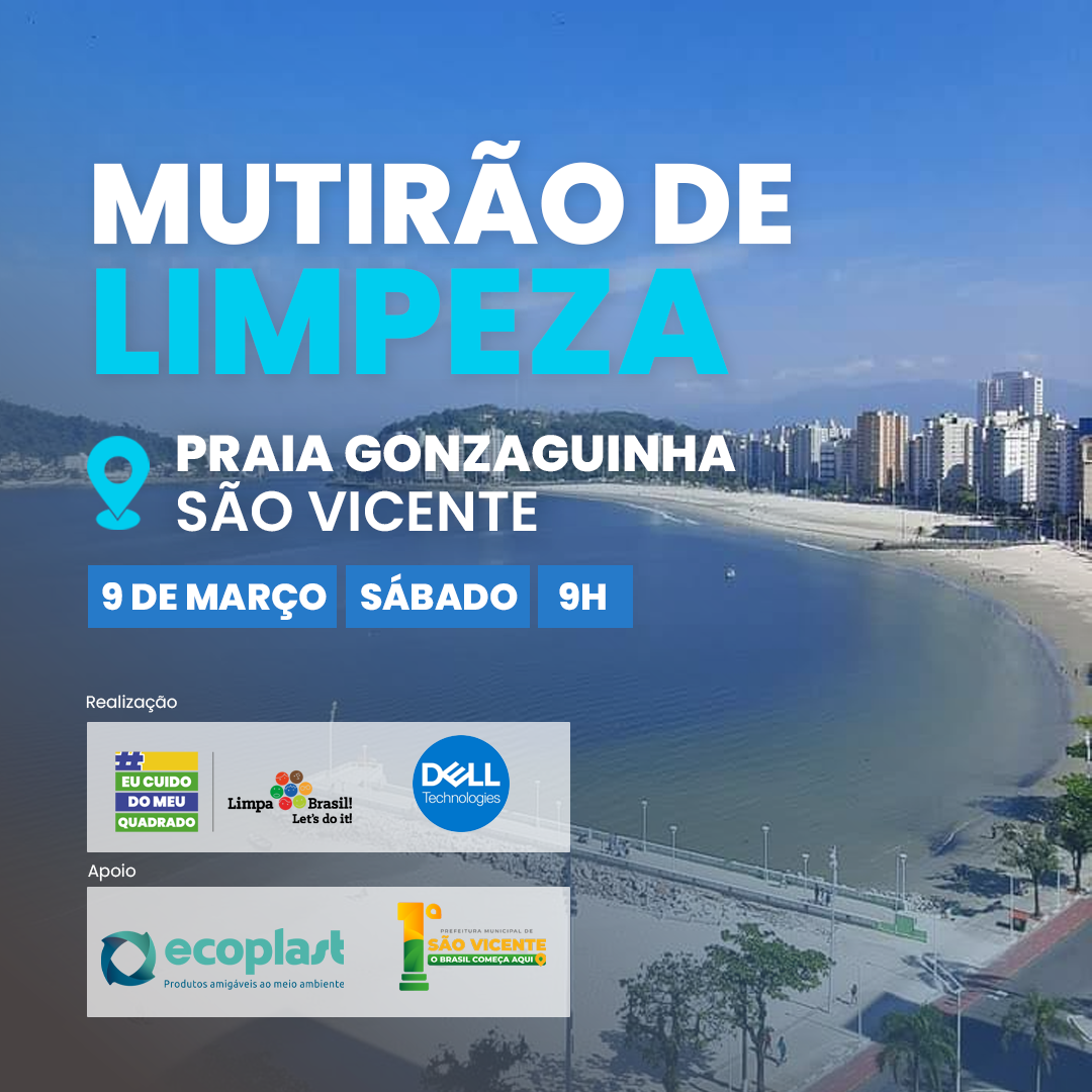 Mutirão de Limpeza Corporativo - São Vicente | Praia Gonzaguinha