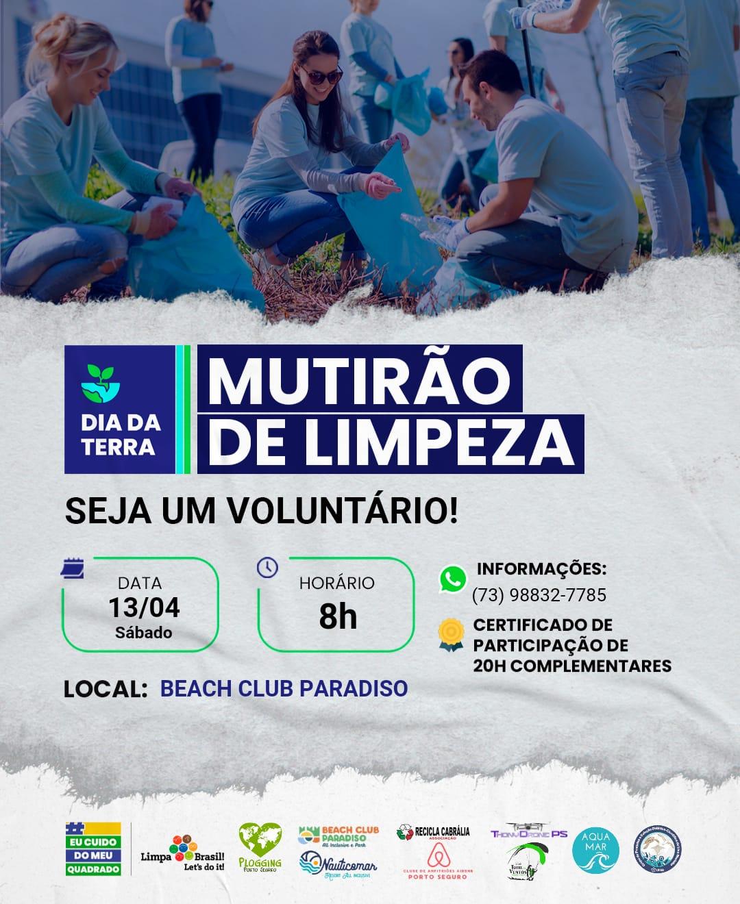 MUTIRÃO DE LIMPEZA PRAIA DO MUTÁ / BA 