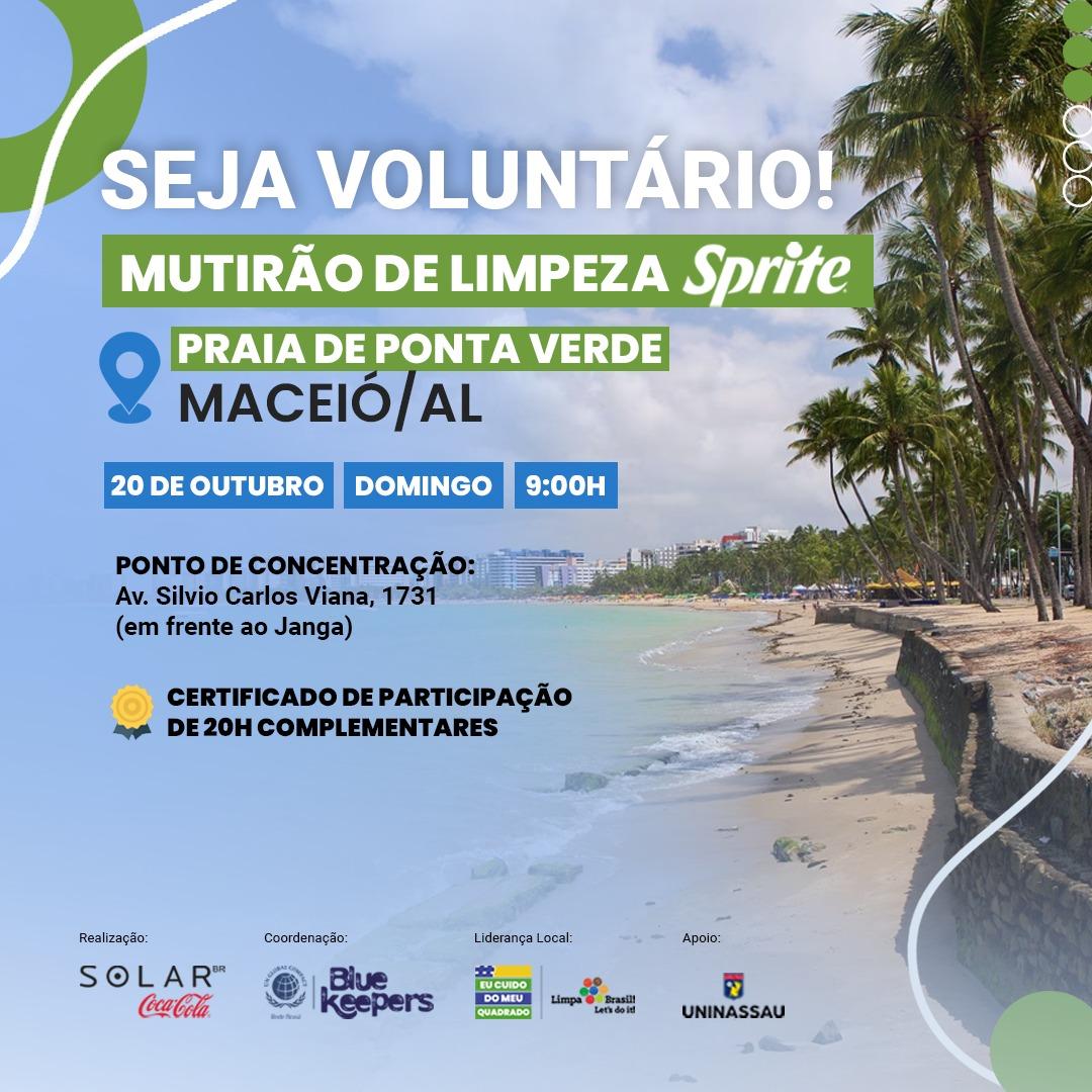 MUTIRÃO LIMPEZA - Praia de Ponta Verde Maceio/AL