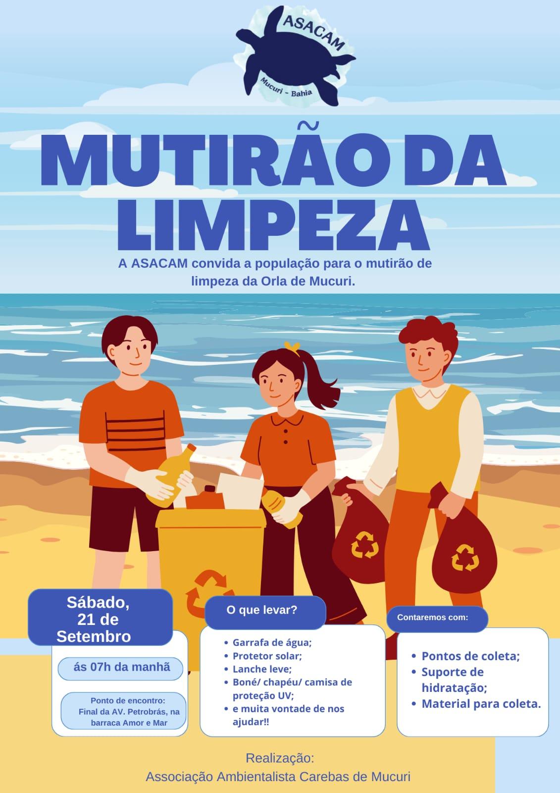 DIA MUNDIAL DA LIMPEZA DAS PRAIAS - MUCURI/BA