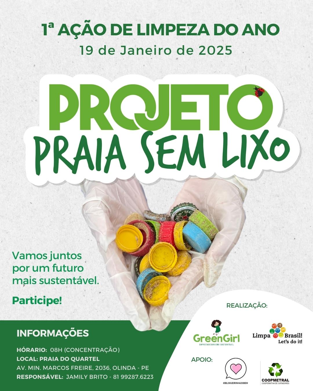 1ª AÇÃO PRAIA SEM LIXO 2025 - GREENGIRL